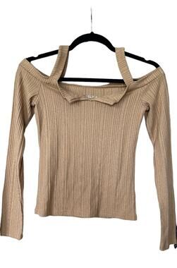 Aero Off Shoulder Mustard Color Top Size Small